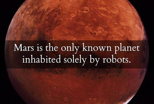 Mars Is The Only Known Planet Inhabited Solely By Robots