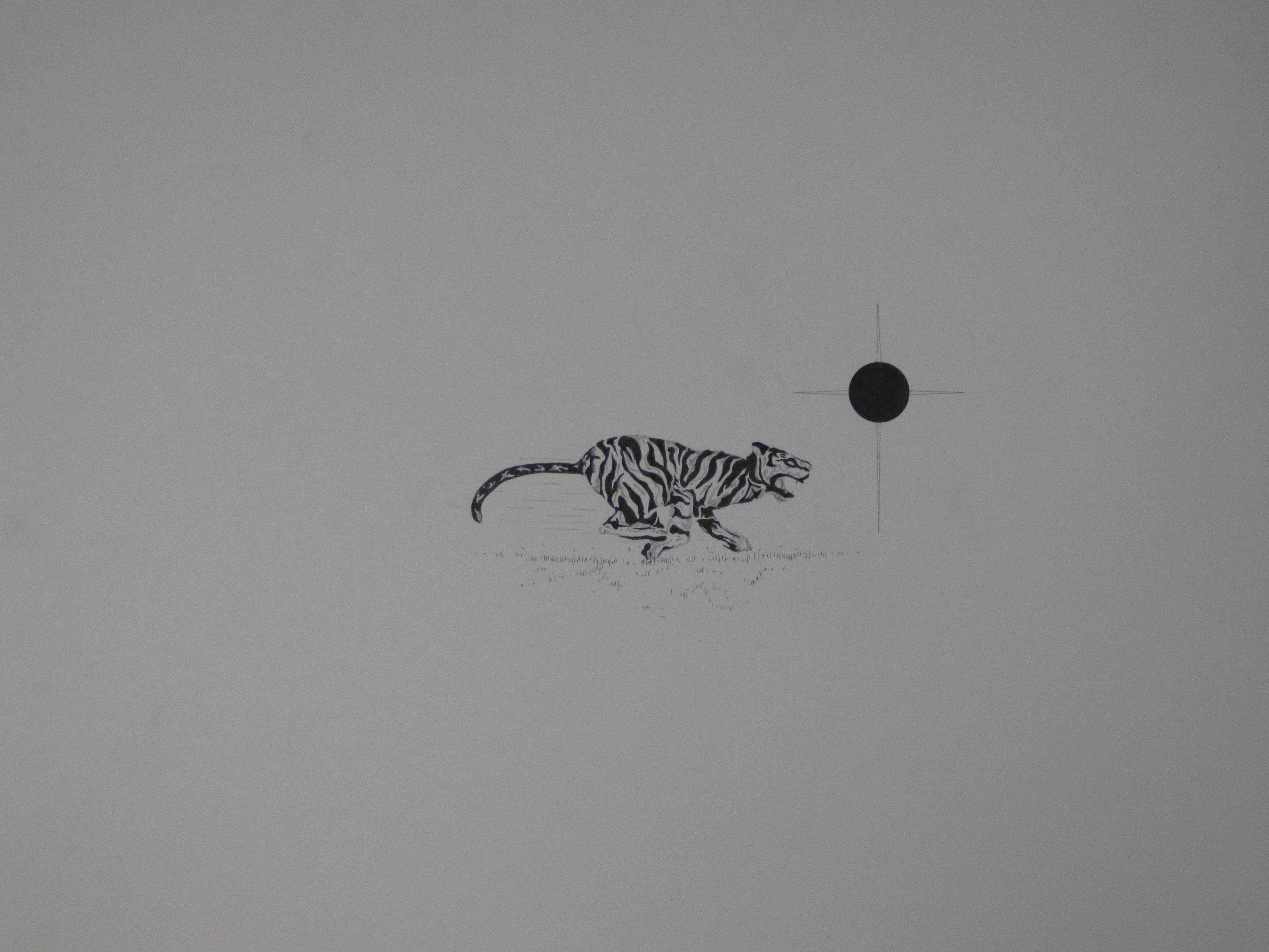 Tiger Image, Pen & Ink