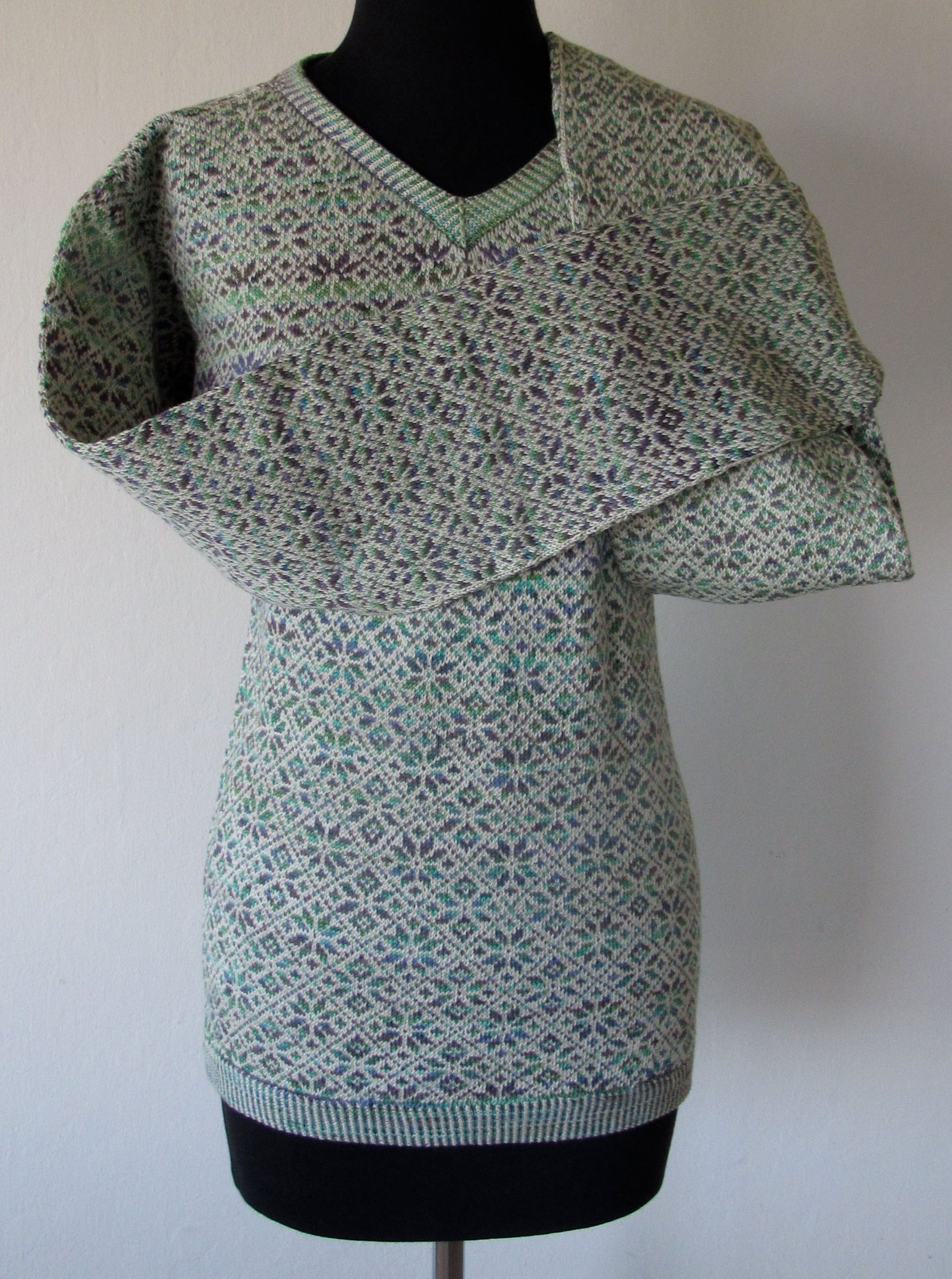Fair Isle Sweater Dress Front